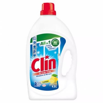 Ablaktisztító, 4,5 l, utántöltő, CLIN, citrom