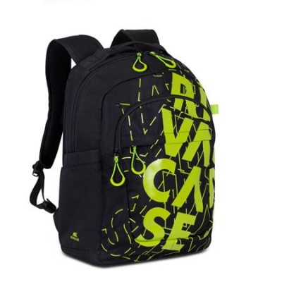 Notebook hátizsák, 15,6", 30L, RIVACASE "5430 Heide Urban", fekete-lime